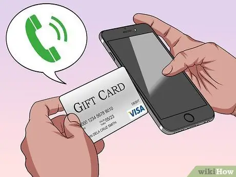 Активация подарочной карты Visa Шаг 1