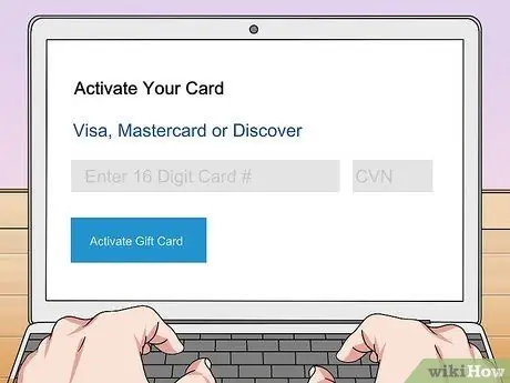 Активация подарочной карты Visa Шаг 6