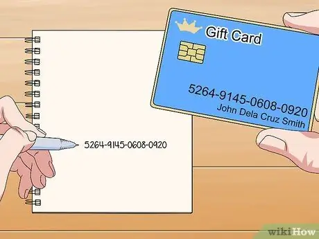 Активация подарочной карты American Express Шаг 6