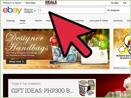 Сделайте ставку на eBay Шаг 1