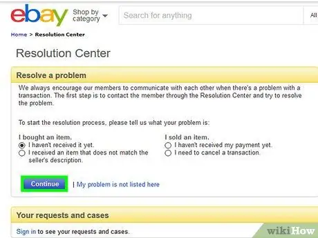 Сообщить о ком-либо на eBay Шаг 3