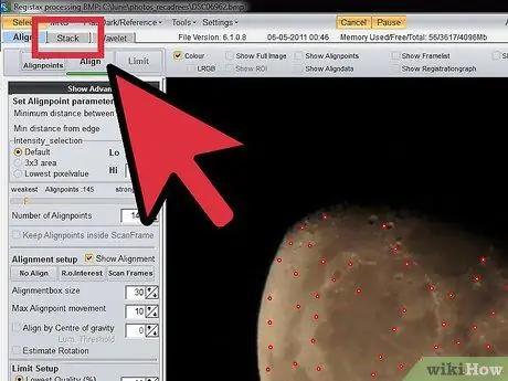 Выровняйте и сложите несколько изображений Луны с помощью Ninox и Registax Шаг 11