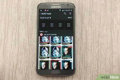 Обменяйте нужные карты на нужные вам карты в Star Wars_ Card Trader, шаг 5
