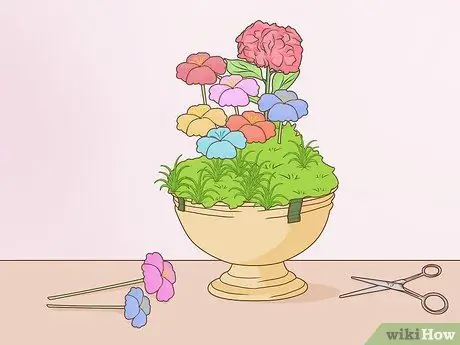 Композиция из шелковых цветов Шаг 11
