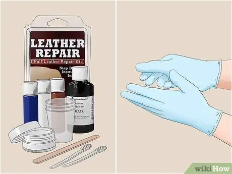 Ремонт порванной кожи, шаг 1