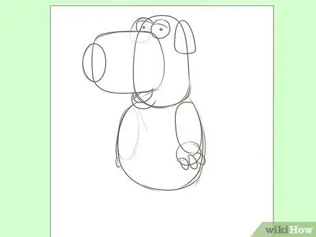 Нарисуйте Брайана из Family Guy, шаг 4