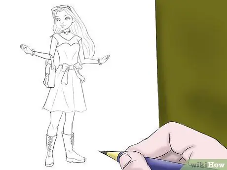 Рисуем Барби Шаг 9
