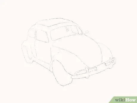 Нарисуйте любовного жука Херби, шаг 1