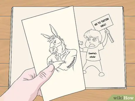 Сделайте политическую карикатуру Шаг 1