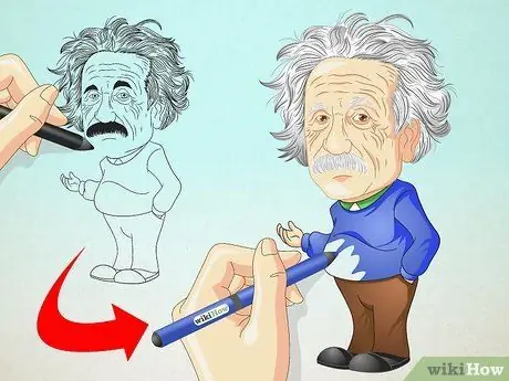 Нарисуйте Альберта Эйнштейна Шаг 8