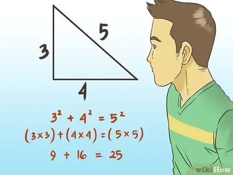 Используйте правило 3 4 5 для создания квадратных углов Шаг 1