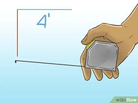 Используйте правило 3 4 5 для создания квадратных углов Шаг 3