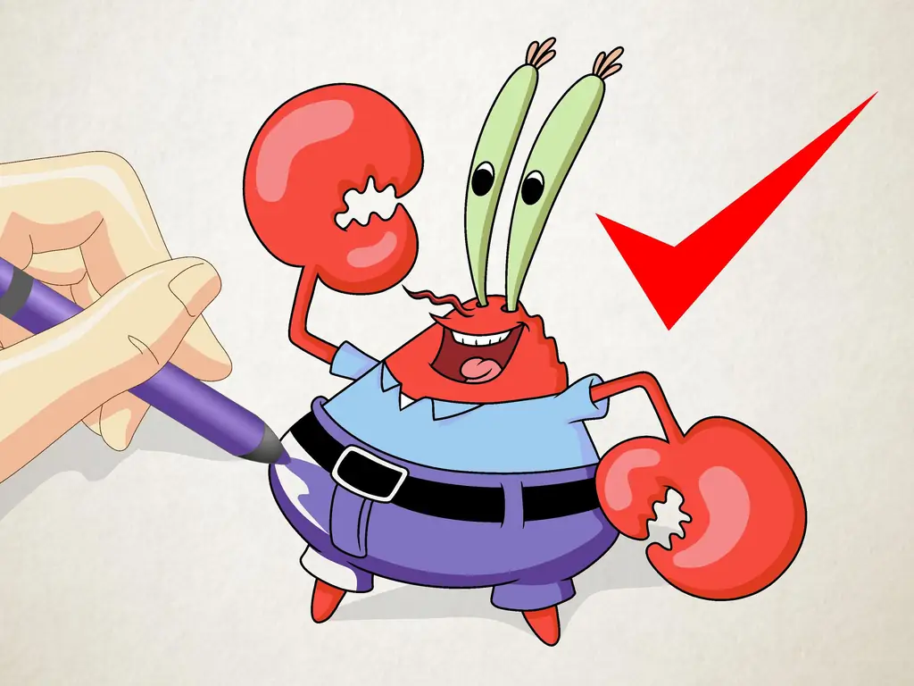 Как нарисовать мистера Крабса из SpongeBob SquarePants: 15 шагов