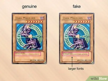 Определите фальшивую Yu Gi Oh! Карты Шаг 1