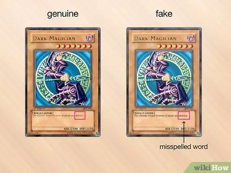 Определите фальшивую Yu Gi Oh! Карты Шаг 2