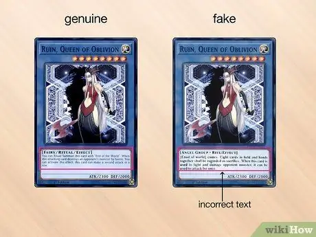 Определите фальшивую Yu Gi Oh! Карты Шаг 3