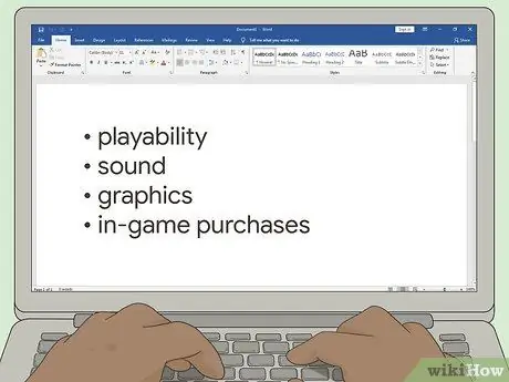 Напишите обзор видеоигры, шаг 2