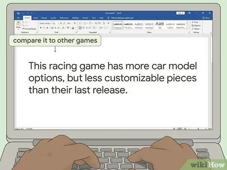 Напишите обзор видеоигры, шаг 4