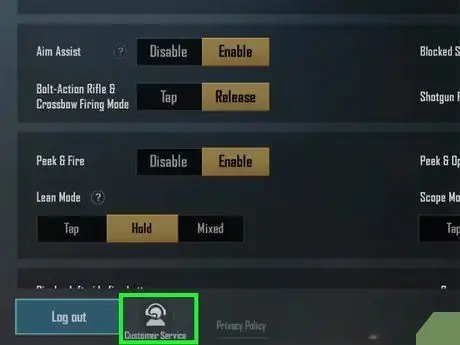 Обратитесь в службу поддержки клиентов Pubg Mobile Шаг 2