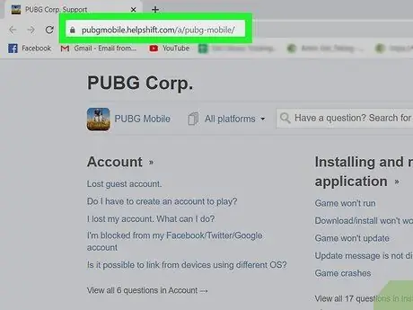 Обратитесь в службу поддержки клиентов Pubg Mobile Шаг 6