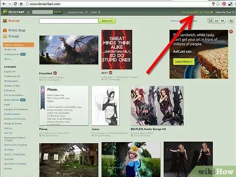 Присоединяйтесь к Deviantart Step 2