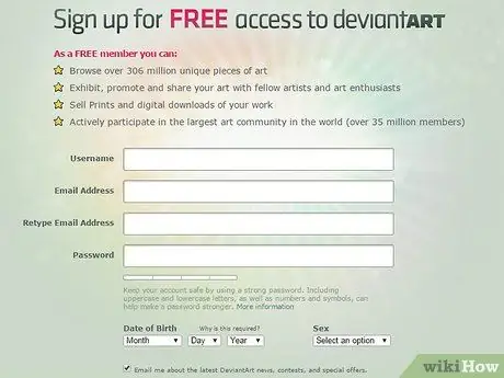 Будьте популярны, но в безопасности на DeviantArt Шаг 1