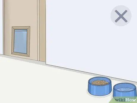 Не позволяйте другим животным пользоваться дверью для домашних животных Шаг 2