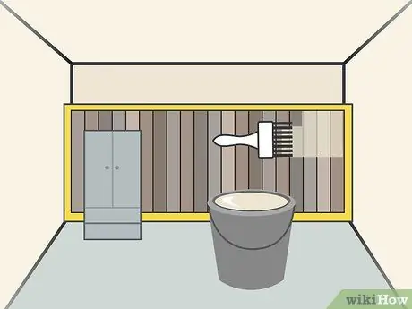 Серая деревянная панель Wash Step 11