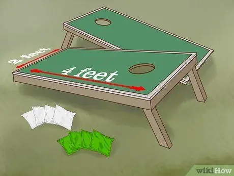 Играть в Cornhole, шаг 1 Играть в Cornhole, шаг 1