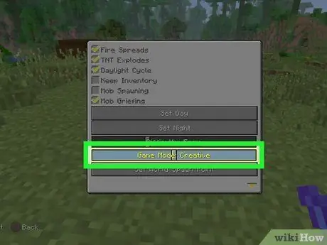 Измените свой игровой режим в Minecraft, шаг 2
