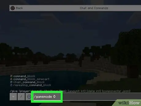 Измените свой игровой режим в Minecraft, шаг 3
