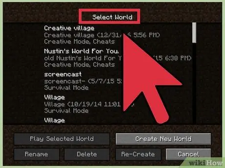 Используйте командные блоки в Minecraft, шаг 2