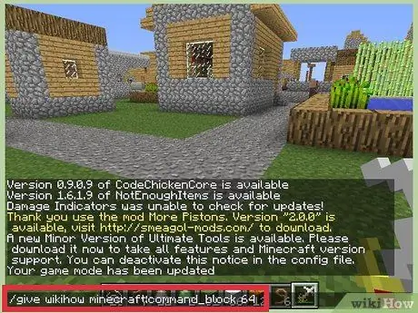 Используйте командные блоки в Minecraft, шаг 4
