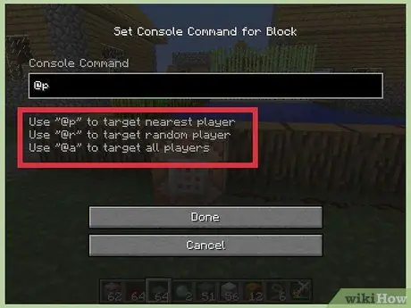 Используйте командные блоки в Minecraft, шаг 9