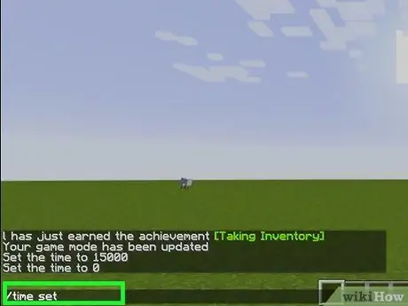 Установить время на ночь в Minecraft, шаг 2