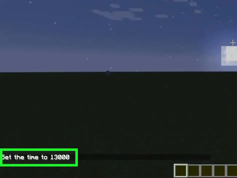 Как установить время на ночь в Minecraft: 4 шага (с изображениями)