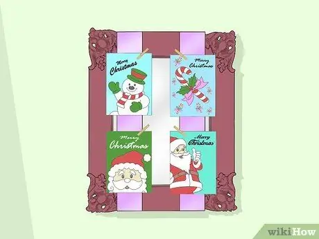 Повесьте рождественские открытки, шаг 2