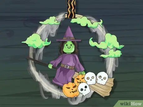 Сделать венок на Хеллоуин Шаг 19