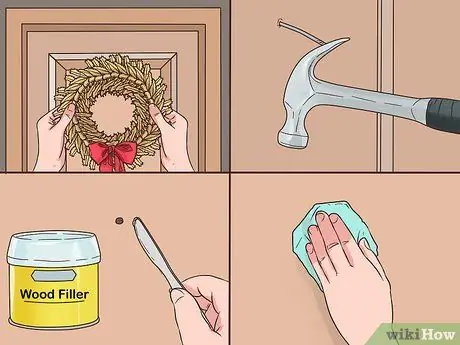 Повесить венок на дверь Шаг 4