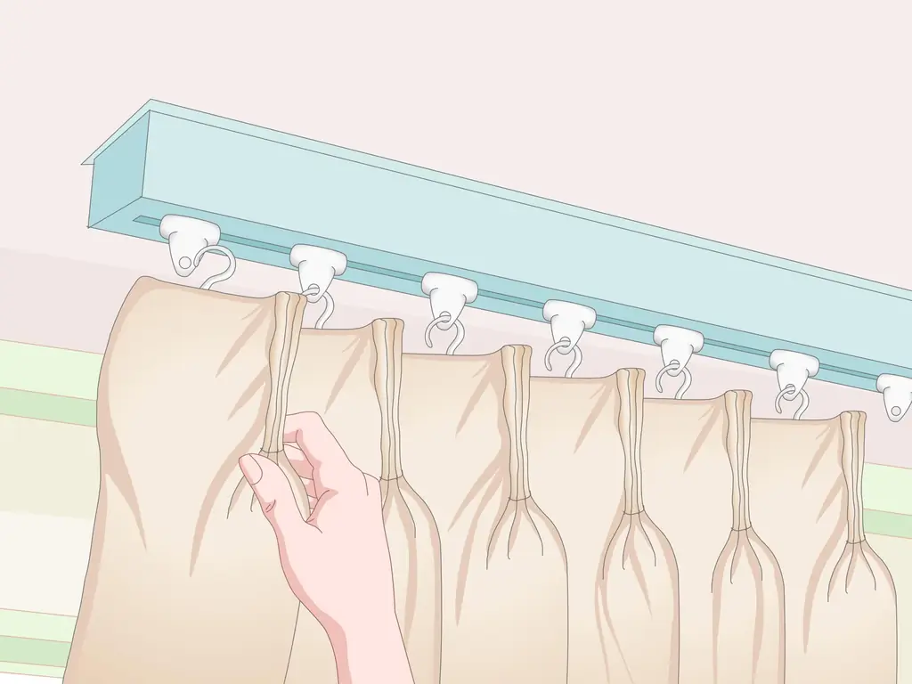 Как повесить шторы на потолок: 14 шагов (с иллюстрациями)