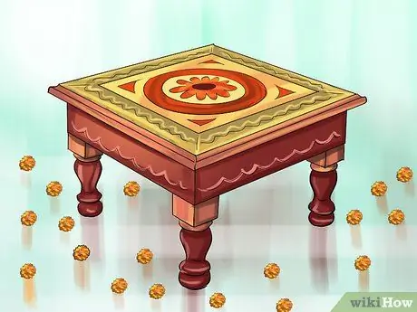 Украсьте комнату для пуджи Шаг 4