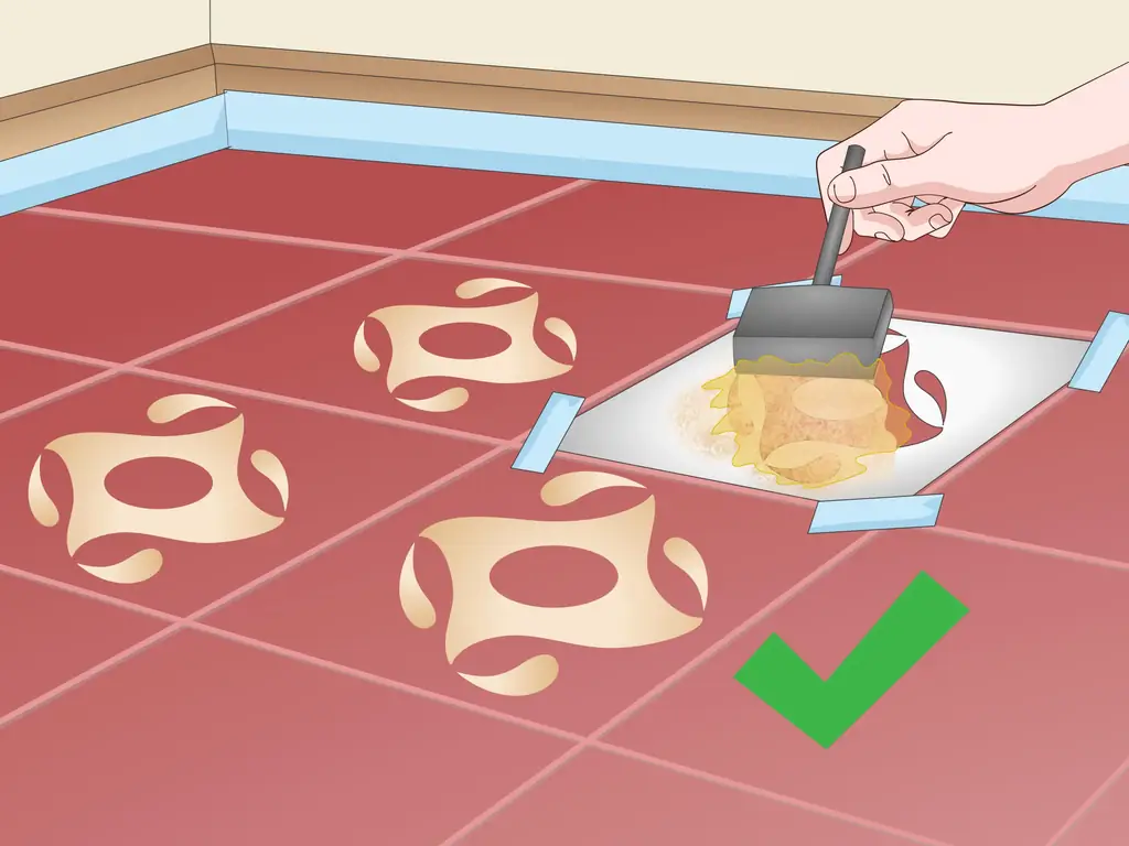 Покраска кафельных полов: быстрый творческий способ переделать старую плитку