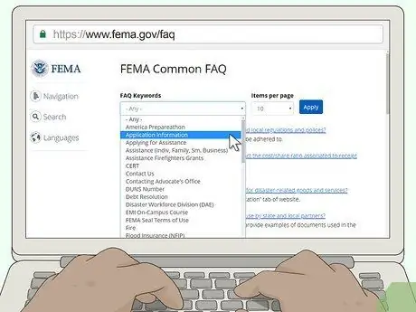 Свяжитесь с FEMA Шаг 10