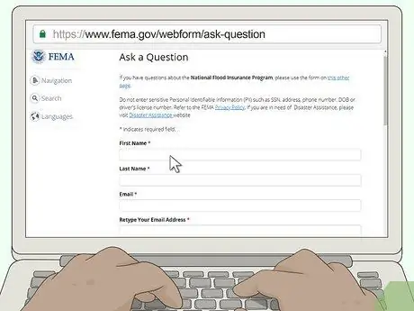 Свяжитесь с FEMA Шаг 12