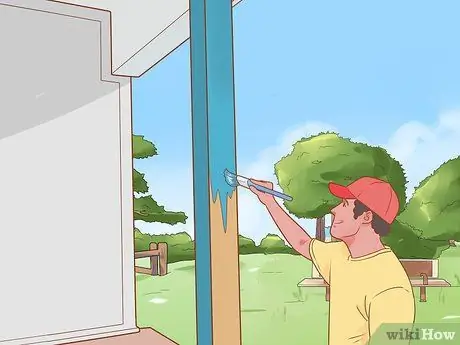 Оберните столбы крыльца деревом Step 13