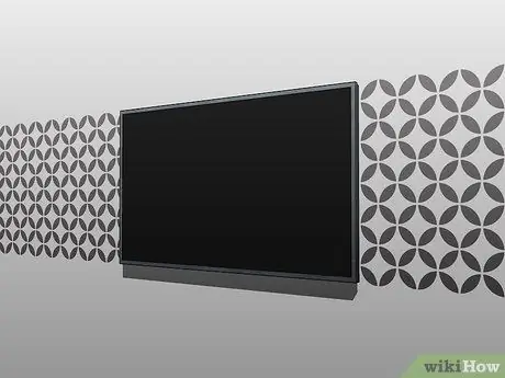 Украшаем стену за тумбой под телевизор Шаг 6