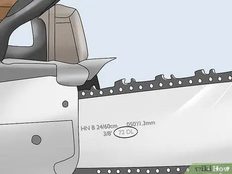 Измерьте цепь бензопилы, шаг 3