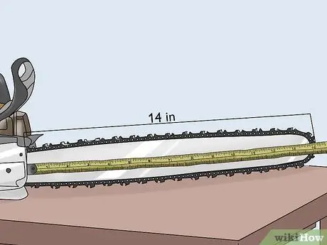 Измерьте цепь бензопилы, шаг 5
