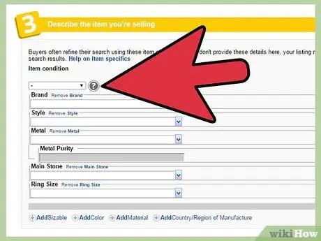 Продать ювелирные изделия на eBay Шаг 7