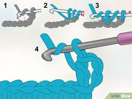 Вязание гетры крючком Шаг 9